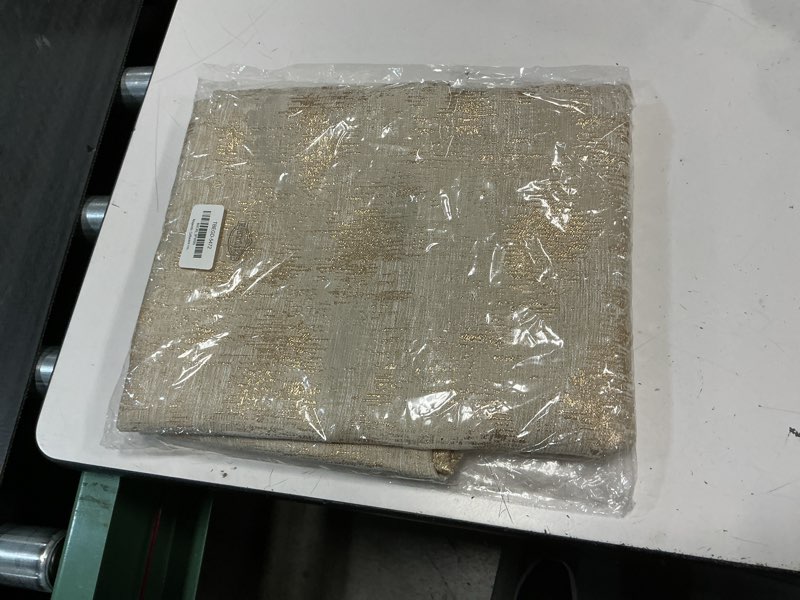 Condition photo showing New/Like New for majestic giftware jacquard tablecloth for rectangle tables (tbegd-5472) | bermuda - gold elegant design dining table cover | decorative soft & washable tablecloth for home, kitchen & dining (54x72) bermuda - gold 72" x 54" (rectangular)