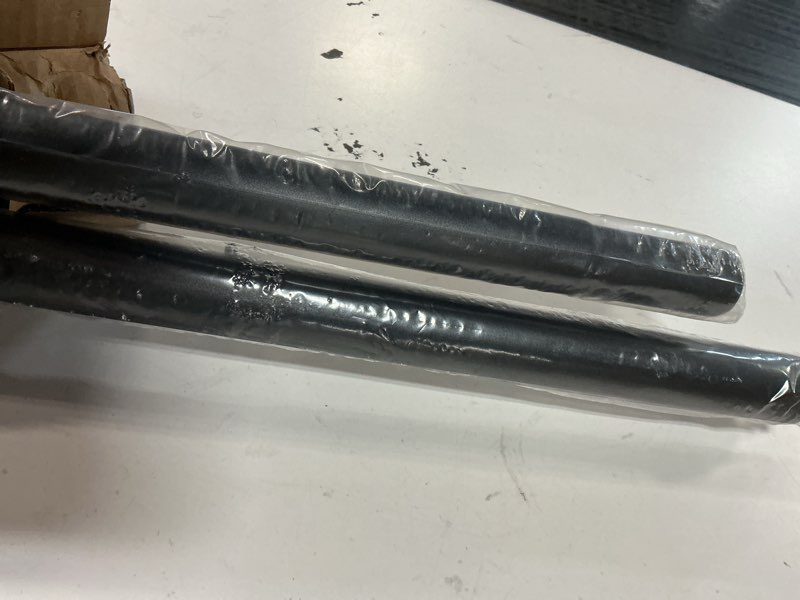 Condition photo showing Good Condition for allzone tension curtain rod for window, 83-123 inches, heavy duty curtain rods no drilling, non-slip bathroom shower tension rod, renter friendly, adjustable, spring loaded, extra long, black black 83-123 inches