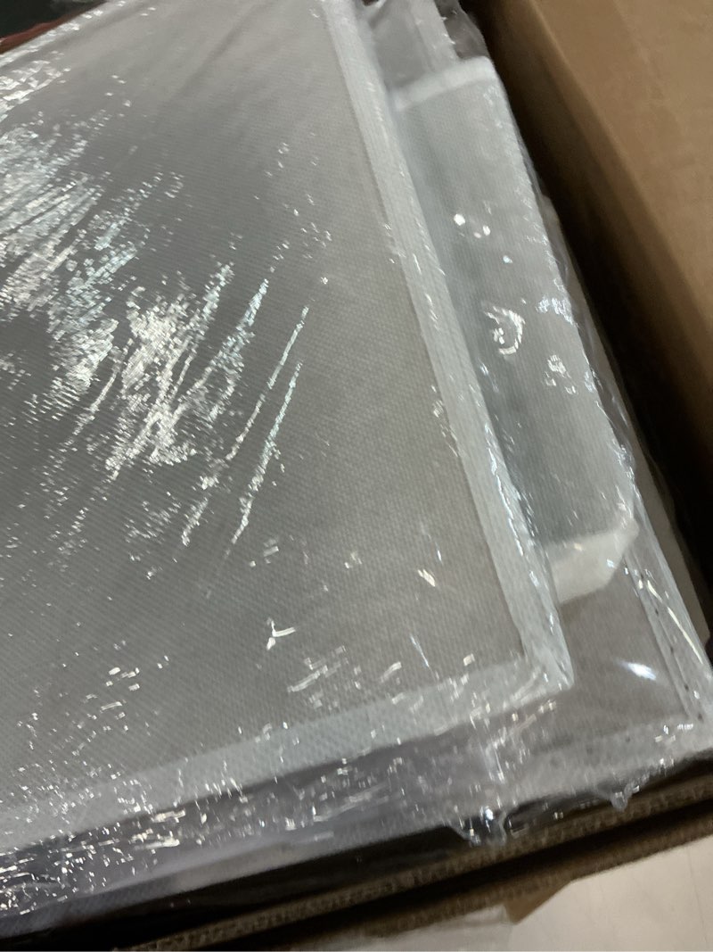 Condition photo showing Good Condition for Furnulem White Dresser with 5 Drawers, Vertical Storage Tower Fabric Dresser for Bedroom, Hallway, Entryway, Nursery, Closet Organizer, Nightstand Bedside Table Furniture, Sturdy Steel Frame, Wood Top White 5 Drawers