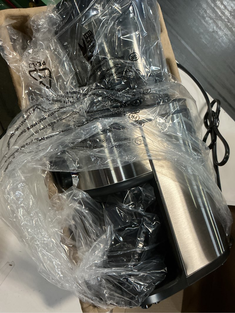 Condition photo showing Good Condition for burr coffee grinder, electric conical coffee bean grinder with 30 adjustable grind settings for 2-12 cups, sliver & black bg702s-pg