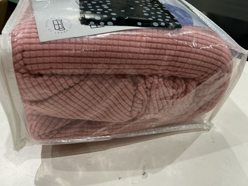 Condition photo showing Good Condition for kekuou stretch sofa cover slipcover ?couch covers for 3 cushion couch sofa pet friendly (78"-94") furniture protector sofa with elastic bottom for kids,dog, jacquard small checked(large,dusty pink) dusty pink large