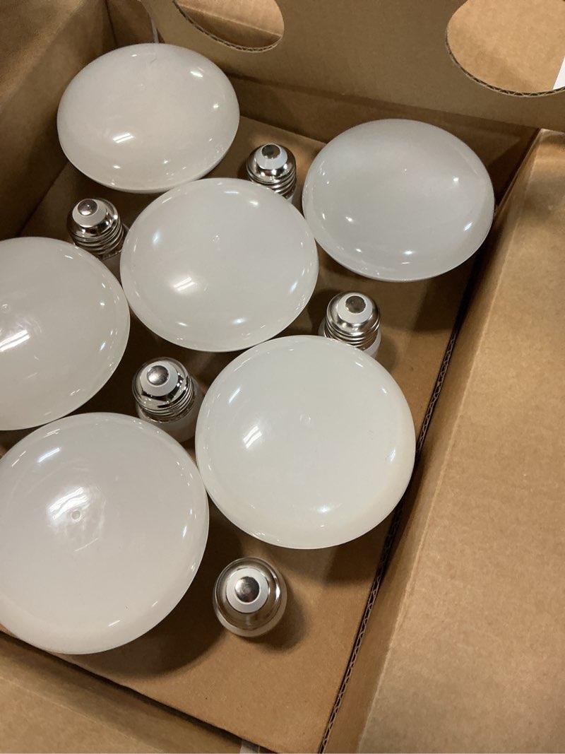 Condition photo showing Good Condition for tjoy 12 pack br30 led bulb 65w equivalent, dimmable led flood light indoor, e26 base, 5000k daylight, 9w, 800 lm, recessed lighting bulbs for ceiling, recessed can, living room and kitchen