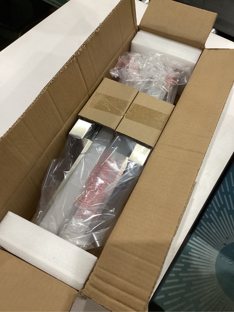 Condition photo showing Good Condition for 24 inch bathroom vanity light fixtures with night light: long square wall mounted led lighting bar over mirror with 5cct & 2200k color changing, 120v, 1230-1350lm, etl, brushed nickel, 2-pack brushed nickel 24 in 2