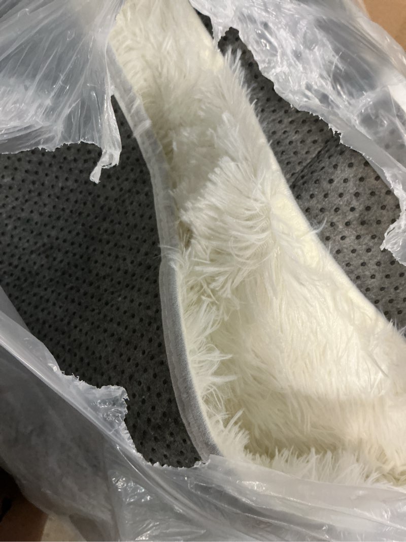 Condition photo showing Good Condition for 8x10 Area Rugs for Living Room, Ultra Soft Fluffy Large Shaggy Rug Carpet for Bedroom, Non-Slip Fuzzy Plush Rugs for Nursery Boys Girls Kids Room Modern Indoor Home Decor, Cream White 8x10ft Cream White