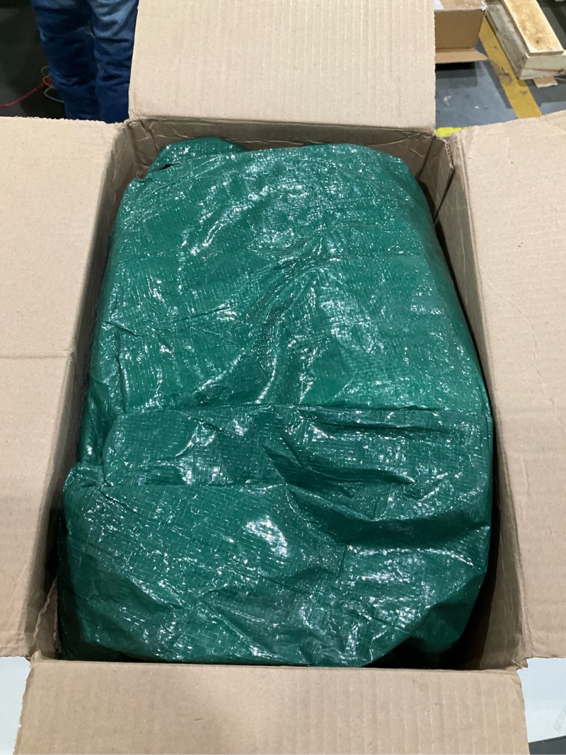 Condition photo showing As Is for Christmas Tree Storage Bag- 2 pack - Fits Up to 7.5ft Xmas Disassembled Trees with Durable Reinforced Handles & Dual Zipper -Waterproof Material Protects from Dust,Moisture(Green, 7.5ft) 7.5ft-2 pack Green