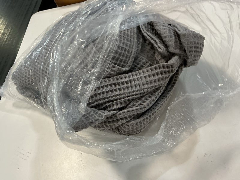 Condition photo showing Good Condition for organic turkish waffle robe, m, grey