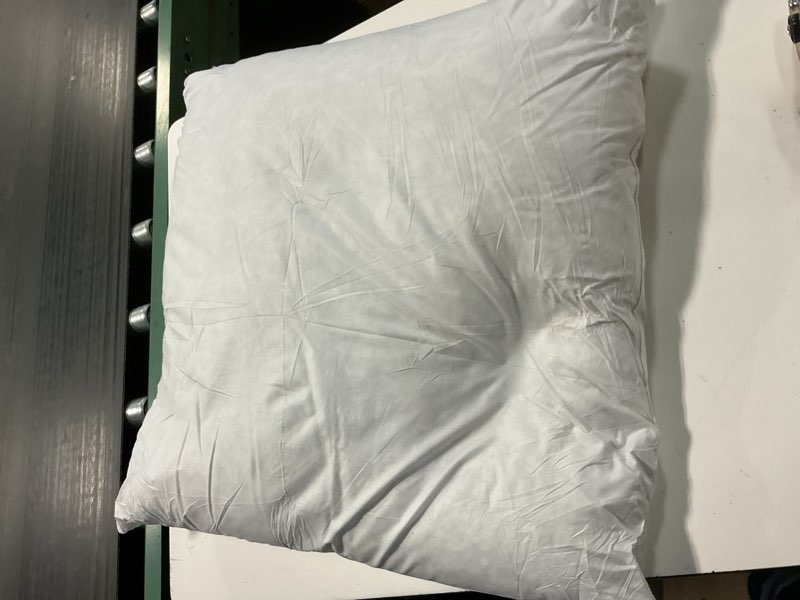 Condition photo showing Good Condition for pillowflex synthetic down pillow insert - 16x16 down alternative, ultra soft throw pillow, small couch sham bed sleeping pillow - 1 decorative accent form 16 inch by 16 inch