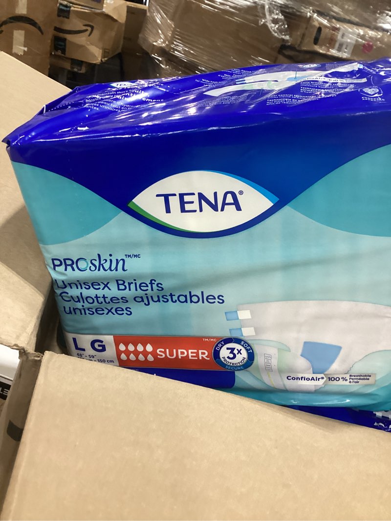Condition photo showing Good Condition for tena proskin unisex adult diapers with tabs, maximum absorbency, large, 14 ct large 14