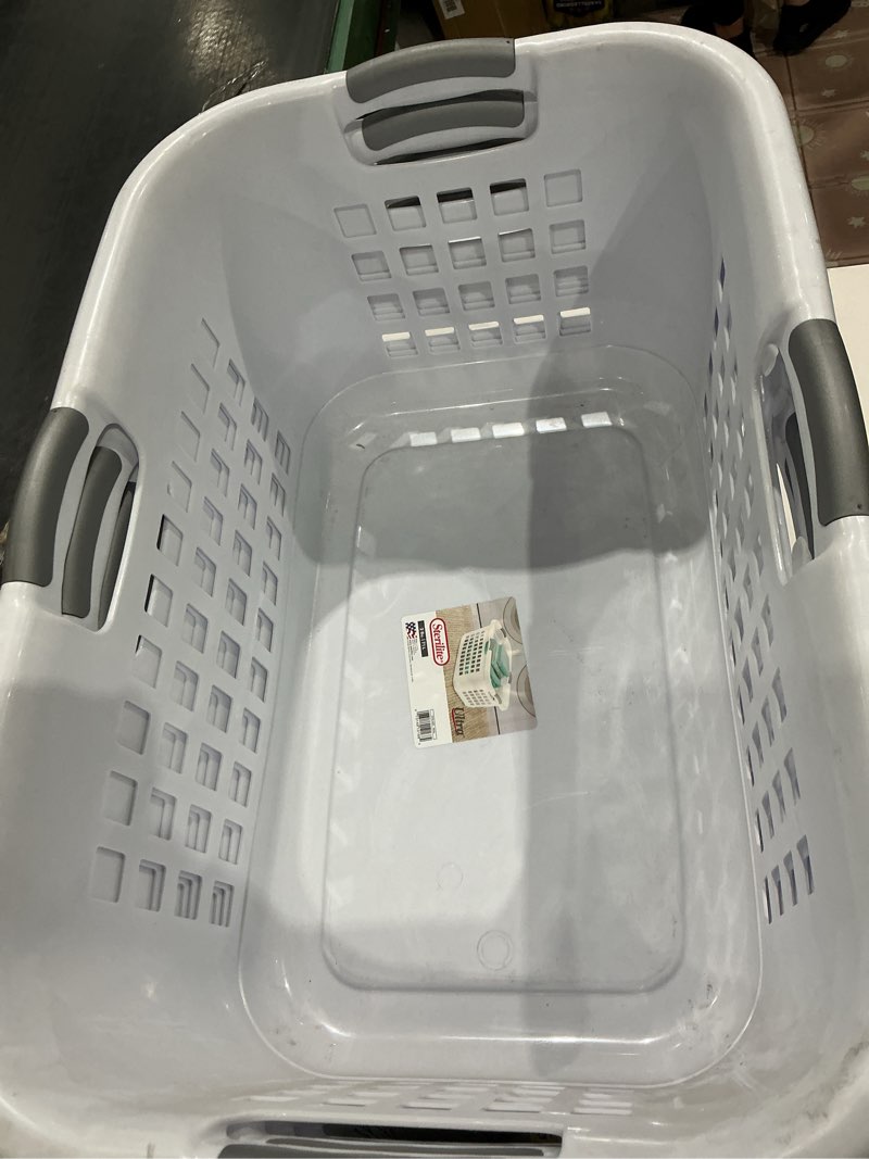 Condition photo showing Good Condition for sterilite corp 12168006 laundry basket white 2bshl