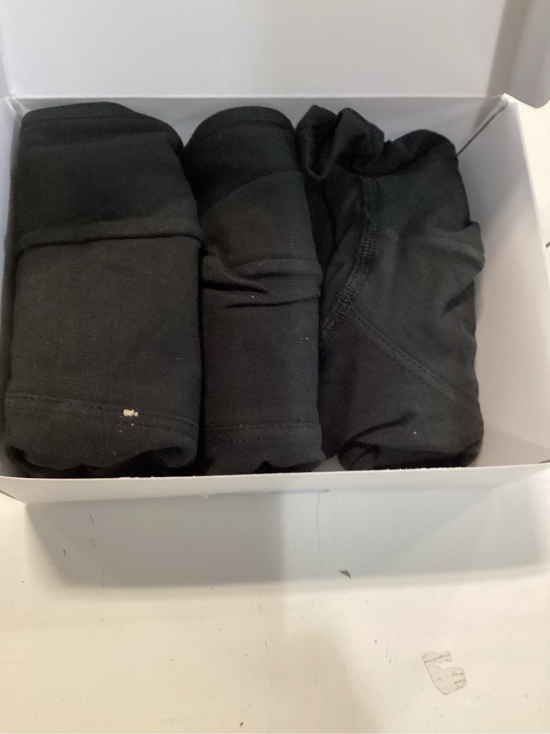 Condition photo showing Good Condition for organic basics men's core 3" organic cotton boxer trunk underwear 3-pack x-small black/black/black