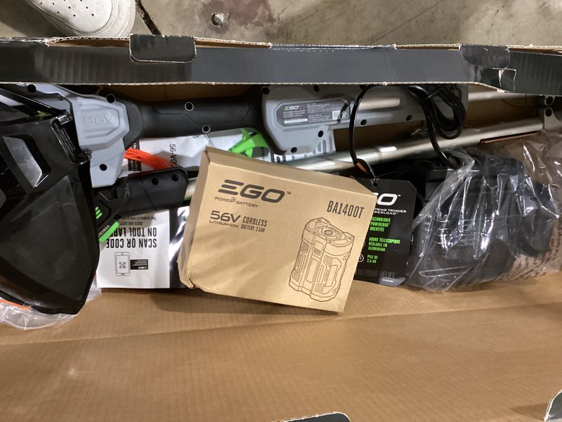 Condition photo showing Good Condition for ego power+ powerload st1511t 15 in. 56 v battery string trimmer kit (battery & charger) w/ telescopic shaft & 2.5 ah battery