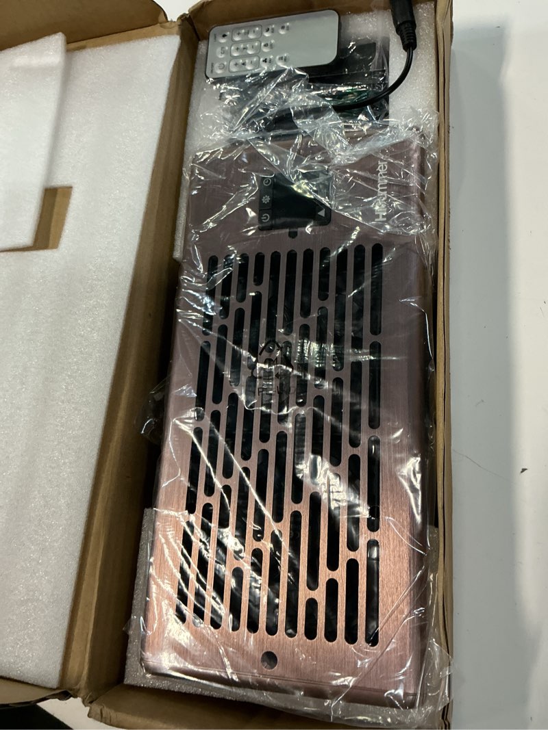 Condition photo showing Good Condition for hisummer register booster fan for 4 x 10 floor vent duct openings, 150 cfm airflow, 17 db quiet, 3s thermostat sensor, 10-speed ac vent booster fan with remote, easy install (oil-rubbed bronze)
