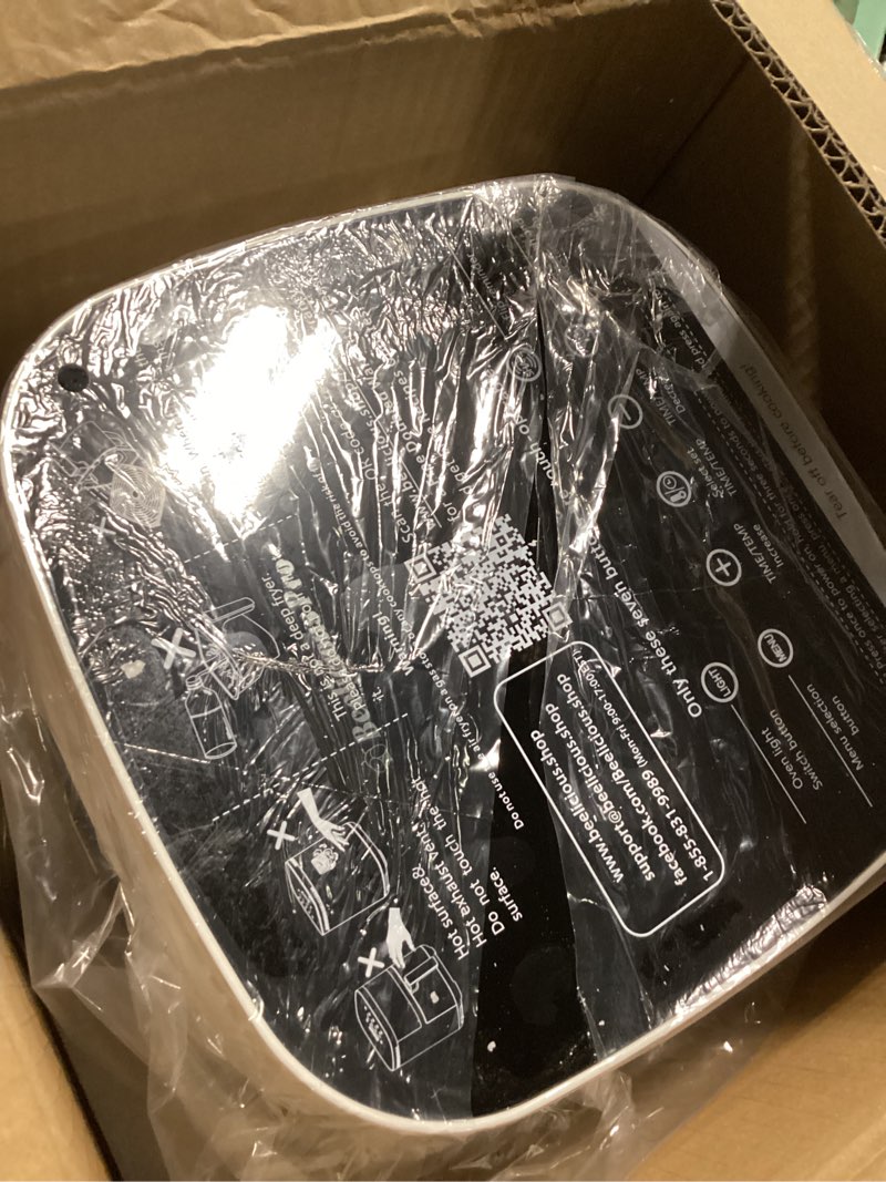 Condition photo showing Good Condition for Air Fryer, Beelicious 8-in-1 Smart Compact 4QT Air Fryers with Viewing Window, Shake Reminder, 450°F Digital Airfryer with Flavor-Lock Tech, Dishwasher-Safe & Nonstick, Fit for 1-3 People, White Bright White