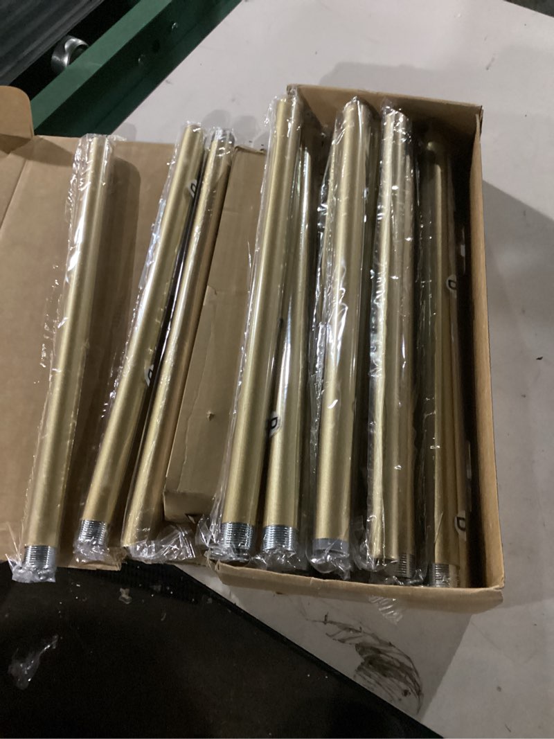 Condition photo showing New/Like New for Extra Long Curtain Rods for Windows 32 to 240 Inch, 1 Inch Gold Heavy Duty Curtain Rods for Patio, Farmhouse, Bedroom, Living Room, Adjustable Metal Drapery Rod (A2,Gold,32"-240") 30"-240" Gold