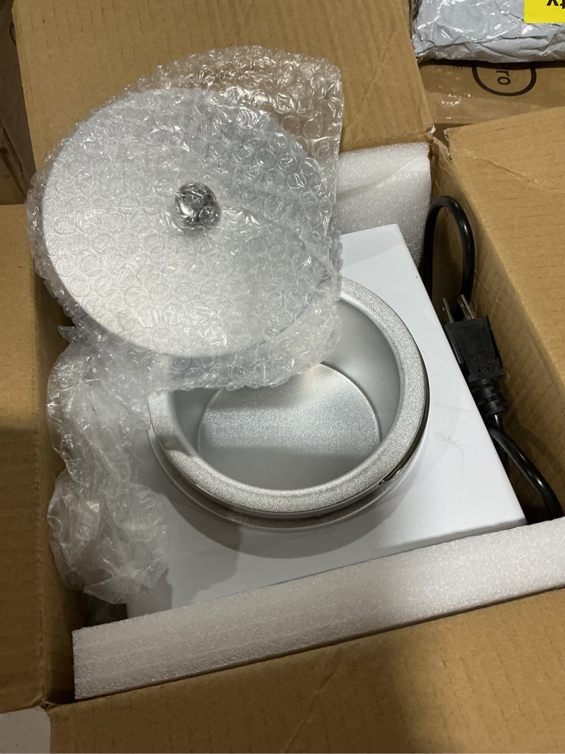 Condition photo showing As Is for single wax warmer professional electric wax heater machine for hair removal, large waxing pot paraffin facial skin body spa salon equipment with adjustable temperature set white-single pot-600ml