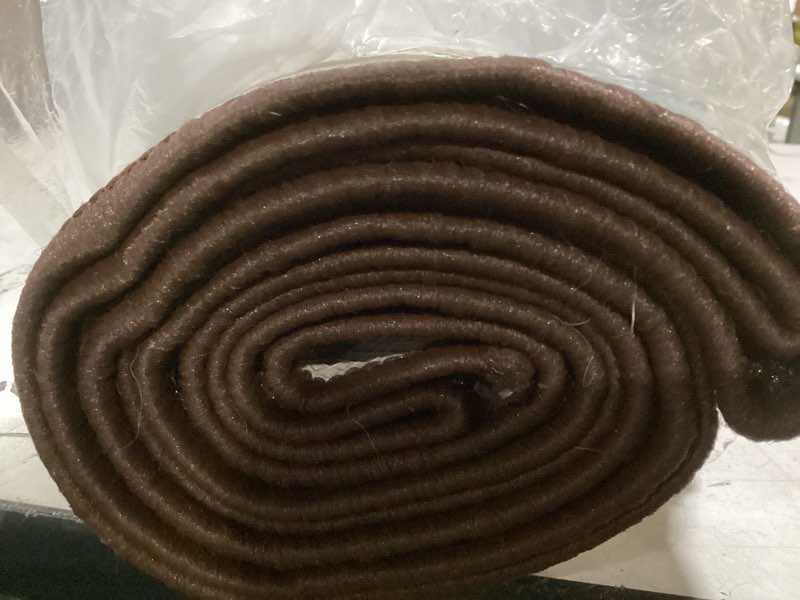 Condition photo showing As Is for (similar to) camilson easy jute rug, indoor outdoor brown color fiber area rugs for living room patio and kitchen rug, solid boho woven design, easy-cleaning, washable outside carpet alfombras granulated/brown (rectangular)