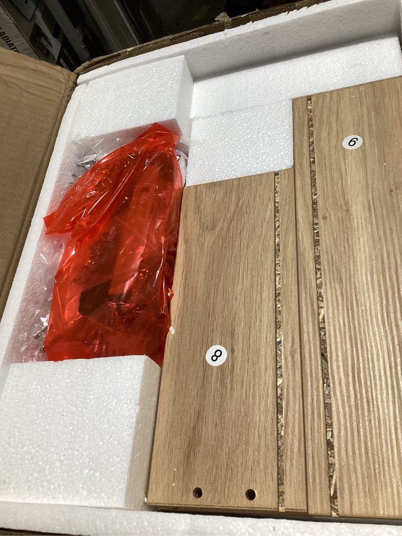 Condition photo showing Good Condition for Lerliuo Rattan Nightstand with Charging Station, Boho Side Table with Drawer Open Shelf, Cane Accent Bedside End Table for Bedroom, Dorm and Small Spaces Natural 1 pack