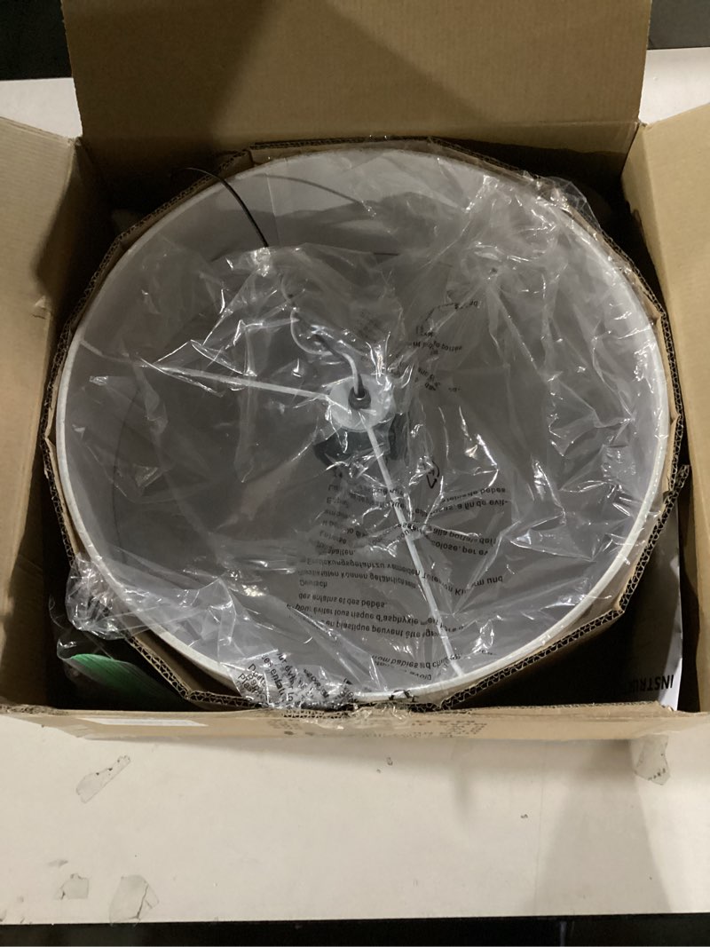 Condition photo showing Good Condition for Bargeni Semi Flush Mount Ceiling Light Fixture,16 inch Drum Flush Mount Ceiling Light,Modern Light Fixtures Ceiling Mount with Oil Rubbed Bronze Finish,Semi Flush Ceiling Light for Bedroom,Living Room Oil-Rubbed Bronze 16 inch