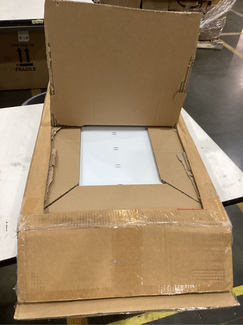 Condition photo showing Good Condition for bathroom medicine cabinet with beveled edge mirrored door 16 x 36 inch, recessed or surface mount, with adjustable glass shelves matt white 16x36 inch beveled edge mirror