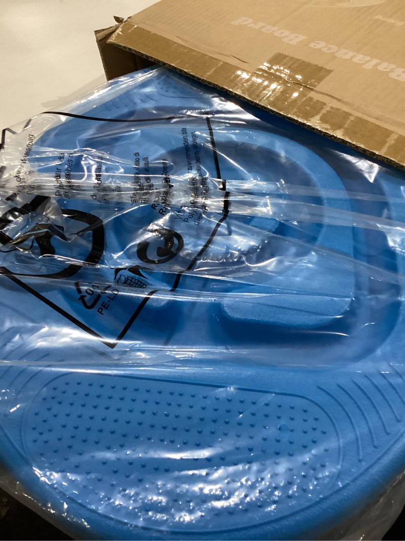 Condition photo showing As Is for Kids Maze Balance Board - Wobble Trainer for Ski Surf Snowboard, Non-Slip Sensory Rocker Ages 3-12, Core Therapy & Skate Prep Ocean blue