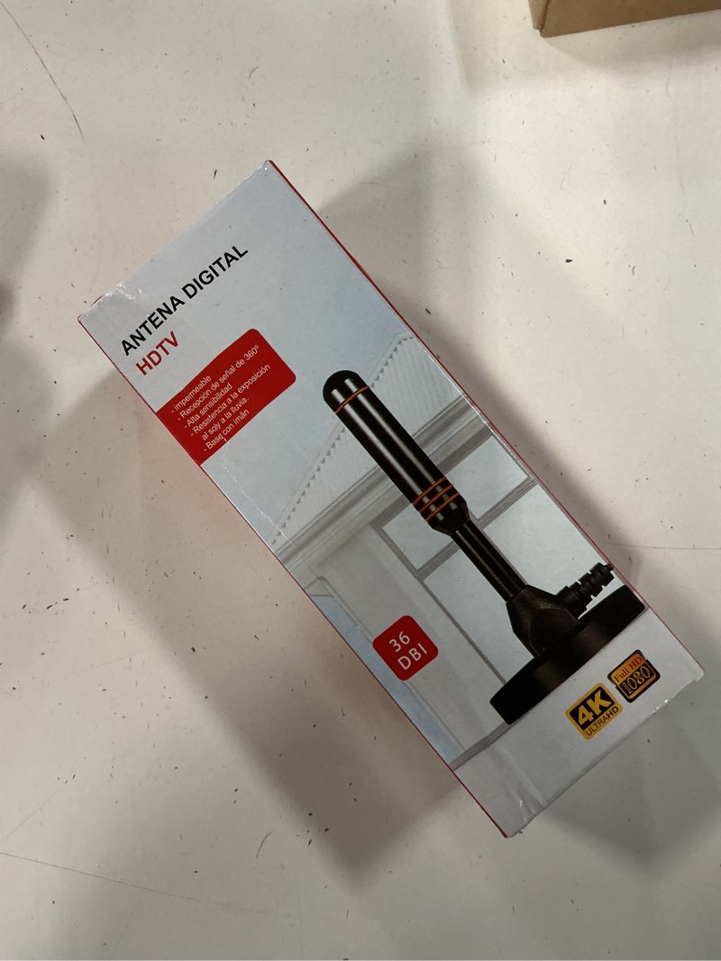 Condition photo showing New/Like New for hidb tv antenna for smart tv indoor, digital indoor hd antennas with strong magnetic base, easy installation, long range reception for local channels 4k 1080p, 10ft long cables (black)