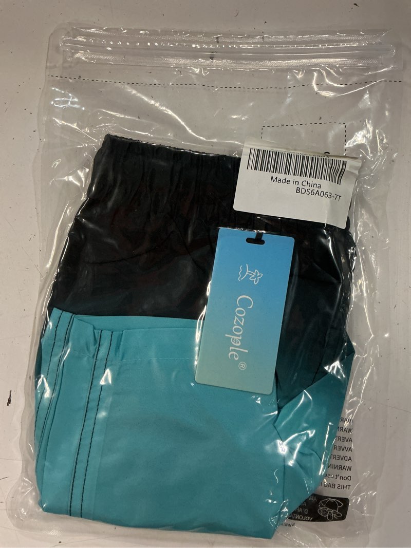 Condition photo showing New/Like New for cozople 7t teen boys swim trunks quick dry upf 50+ swimwear bathing suit for big boys beach swim boards shorts 8 blue 03