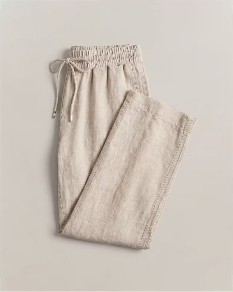 100% European Linen Wide Leg Pants S