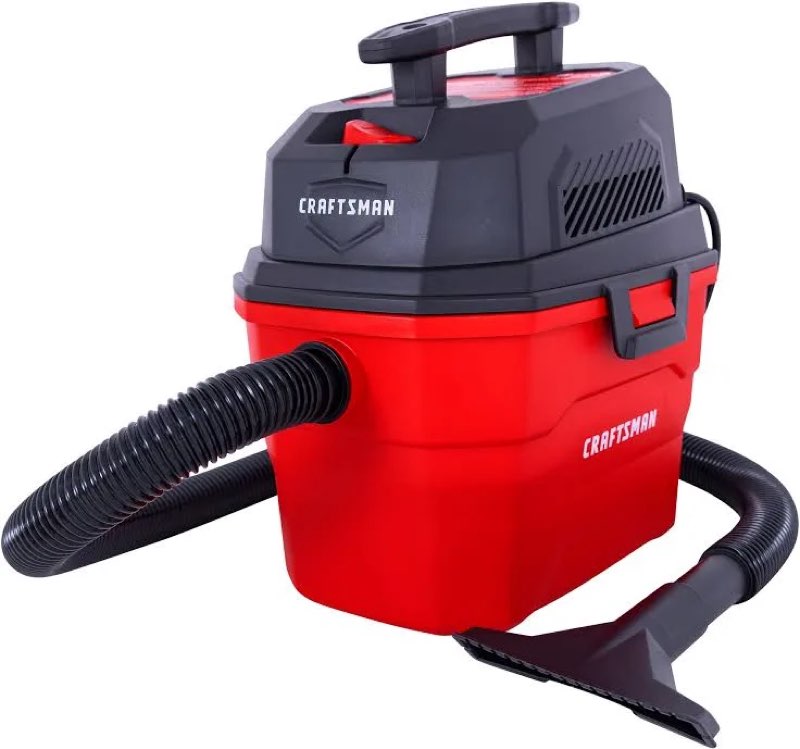craftsman 3-gallon 3 hp corded wet/dry shop vacuum with accessories included