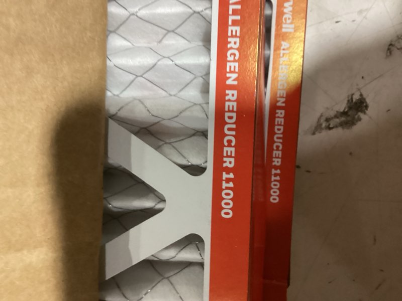Condition photo showing As Is for honeywell 16x24x1 merv 11 allergen reducer 11000 electrostatic pleated hvac ac furnace air filter (4-pack) | replacement filter for home use | made in usa 16x24x1 (4 pack)