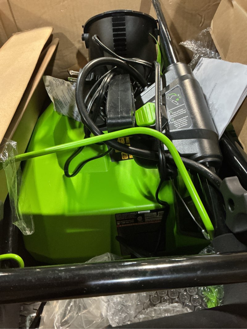 Condition photo showing Good Condition for Greenworks 40V 16  Cordless Snow Thrower + (1) 5Ah USB Battery & Charger