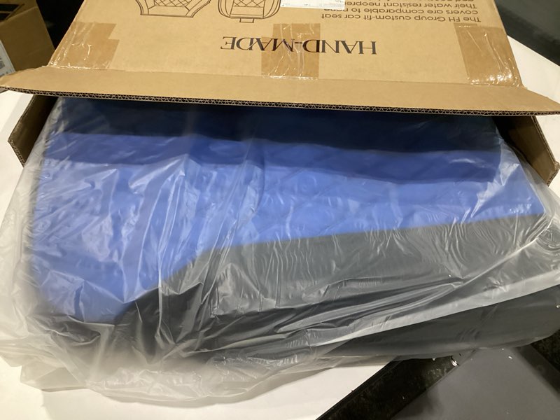 Condition photo showing Good Condition for FH Group Custom Fit Car Seat Covers for 2007-2017 Jeep Wrangler JK 4DR and 2DR | 2nd Row | Ultraflex Neoprene Water Resistant Automotive Seat Covers - Front Set Blue