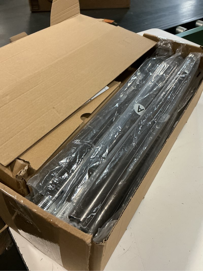 Condition photo showing New/Like New for ifels heavy duty curtain rods for windows 66 to 120 inch, 1 inch bronze curtain rods set of 2 pack for outdoor patio, farmhouse, bedroom, adjustable easy install modern drapery rod (bronze,30-120-2p) 30"-120"|2pack antique bronze