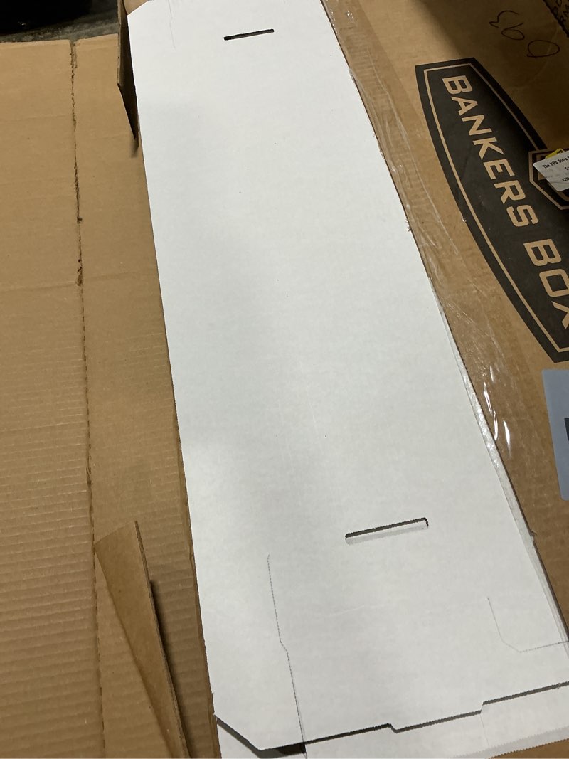 Condition photo showing As Is for similar to stock photo amazon basics storage/filing boxes with lift-off lid, letter/legal size, collapsible, tape-free assembly, white, 16.2\" l x 12.5\" w x 10.5\" h, 20-pack standard 20-pack