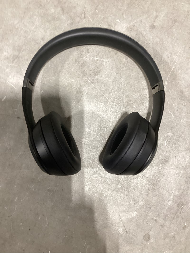 Condition photo showing As Is for beats solo 4 - wireless on-ear bluetooth headphones, up to 50-hour battery life, ultra-lightweight comfort, powerful and balanced sound, apple & android compatible - matte black matte black standalone