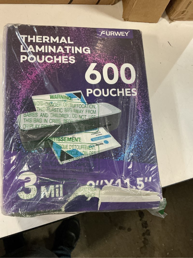 Condition photo showing New/Like New for 600 pack laminating sheets, 3 mil, 9 x 11.5 inches thermal laminating pouches lamination sheet paper for laminator, clear, letter size, office and school supplies