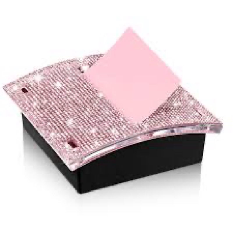 Eersida Rhinestone Self Stick Note Pad Holders 4 x 4 Inches Memo Sticky Dispenser Note Holder Sticky