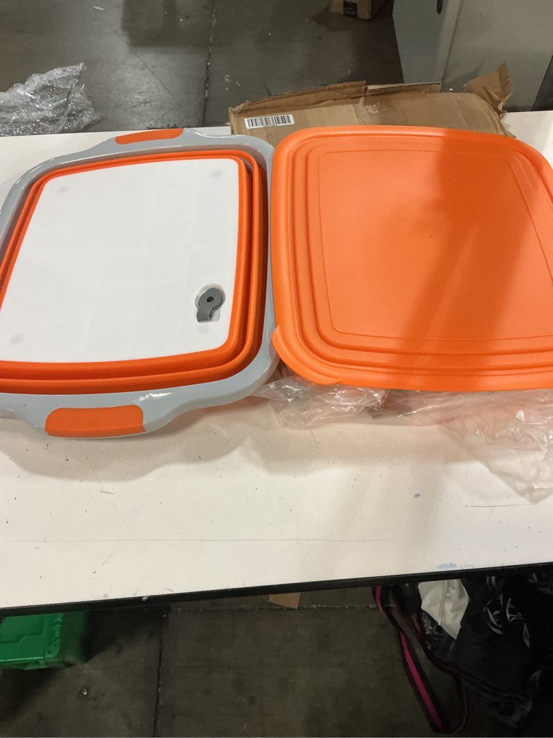 Condition photo showing New/Like New for DRIPEZ BBQ Prep Tub With Lid And Built-in Cutting Board Foldable Design ORIGINAL