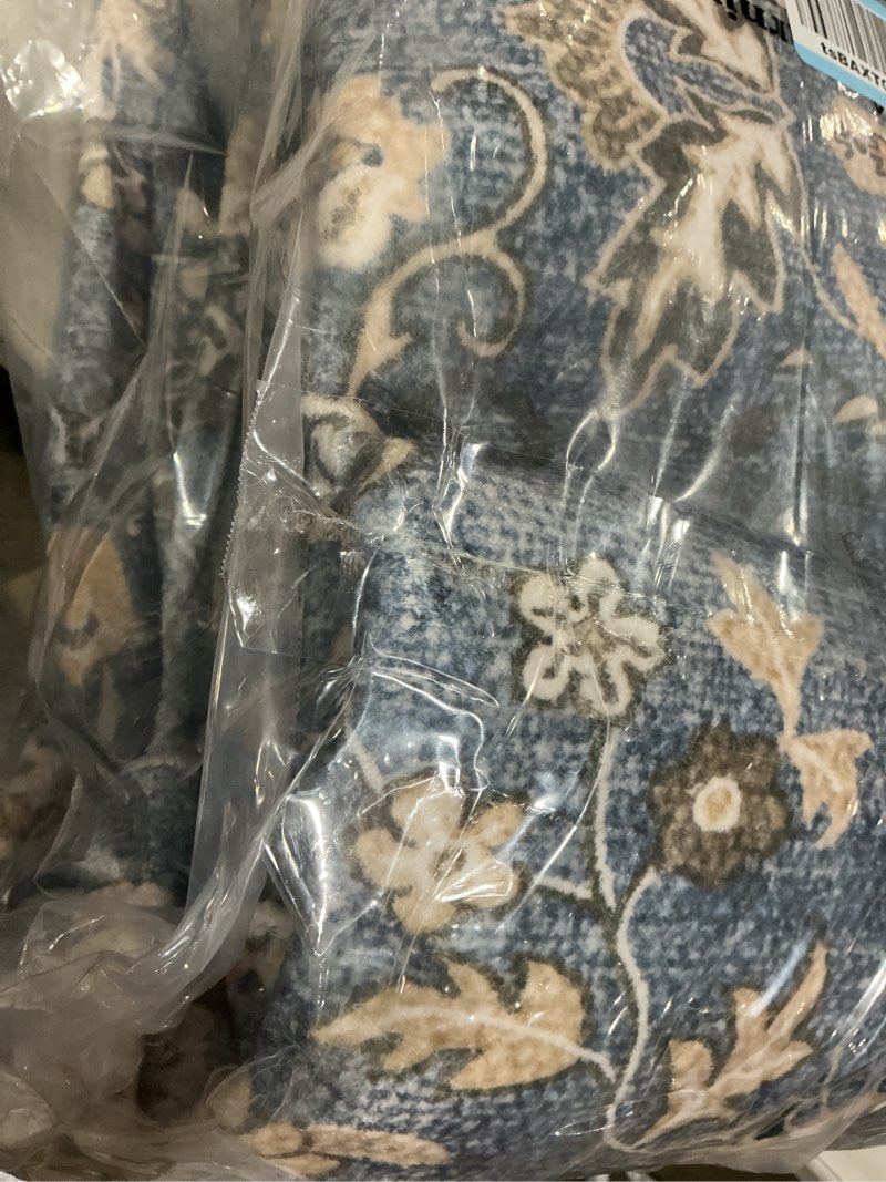 Condition photo showing Good Condition for WITSHOCK 7x9 Light Blue Rugs for Bedroom - Vintage Boho Moody Retro Neutral Modern Distressed Rug, Large Farmhouse Throw Rug for Living Room Dining Room Laundry Kitchen Home Office, 84x108 7' x 9' (Rectangular) Blue