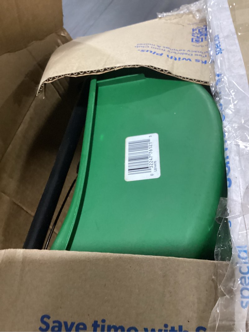 Condition photo showing Good Condition for scotts turf builder edgeguard mini broadcast spreader - spreads grass seed, fertilizer and salt - holds up to 5,000 sq. ft. of scotts grass seed or fertilizer products