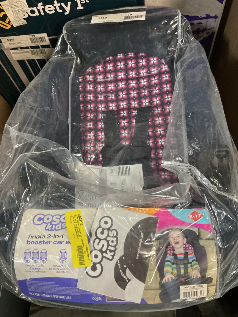 Condition photo showing Good Condition for cosco kids finale 2-in-1 booster car seat, peony tiles, toddler, unisex