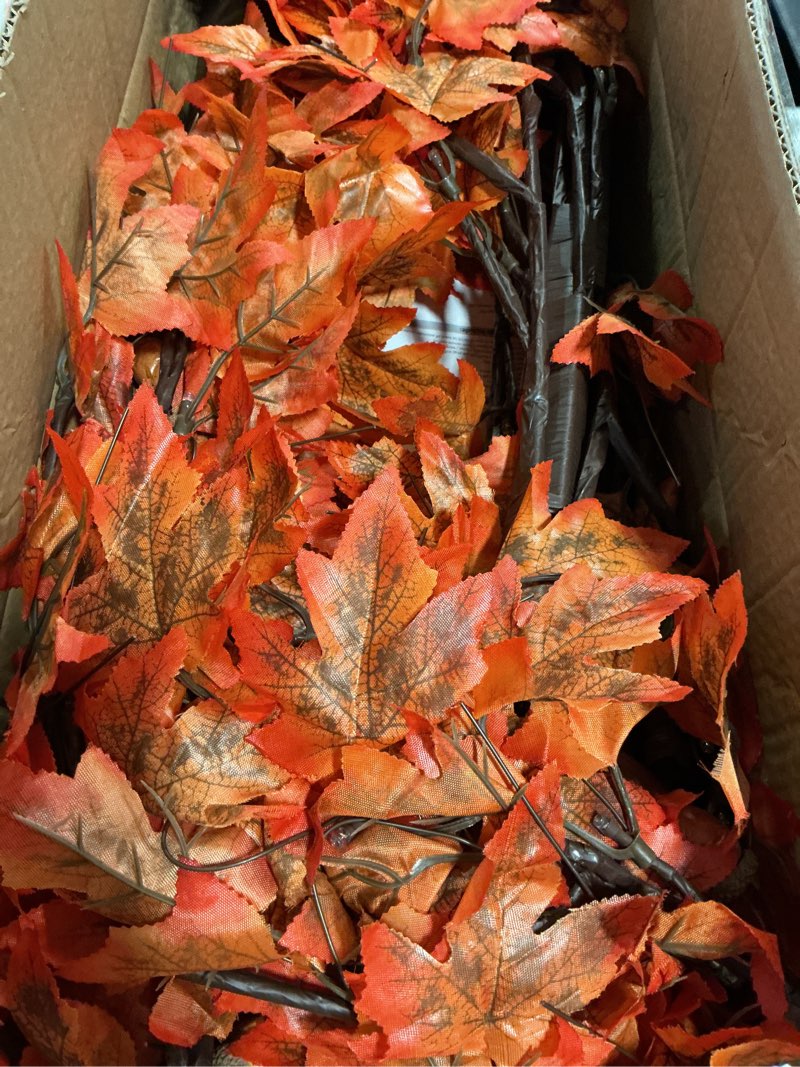 Condition photo showing Good Condition for Remon 6FT 130LED Fall Maple Tree Light - Thanksgiving Decor Artificial Tree with 14 Acorn, Remote 8 Flashing Modes, Timing, DC 5V Safe for Wedding Party Outdoor Decor (Upgraded Silk-Screened Leaves)