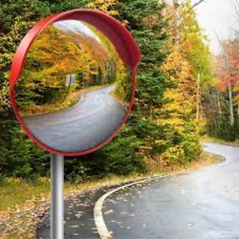 convex traftic mirror - 24" outdoor driveway & security parabolic safety mirror, acrylic blind spot 