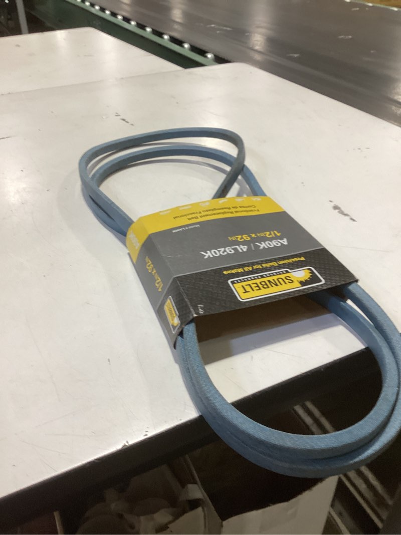 Condition photo showing As Is for sunbelt 1/2-in x 92-in deck/drive belt, multiple, replaces oem part number a90k, 4l920k
