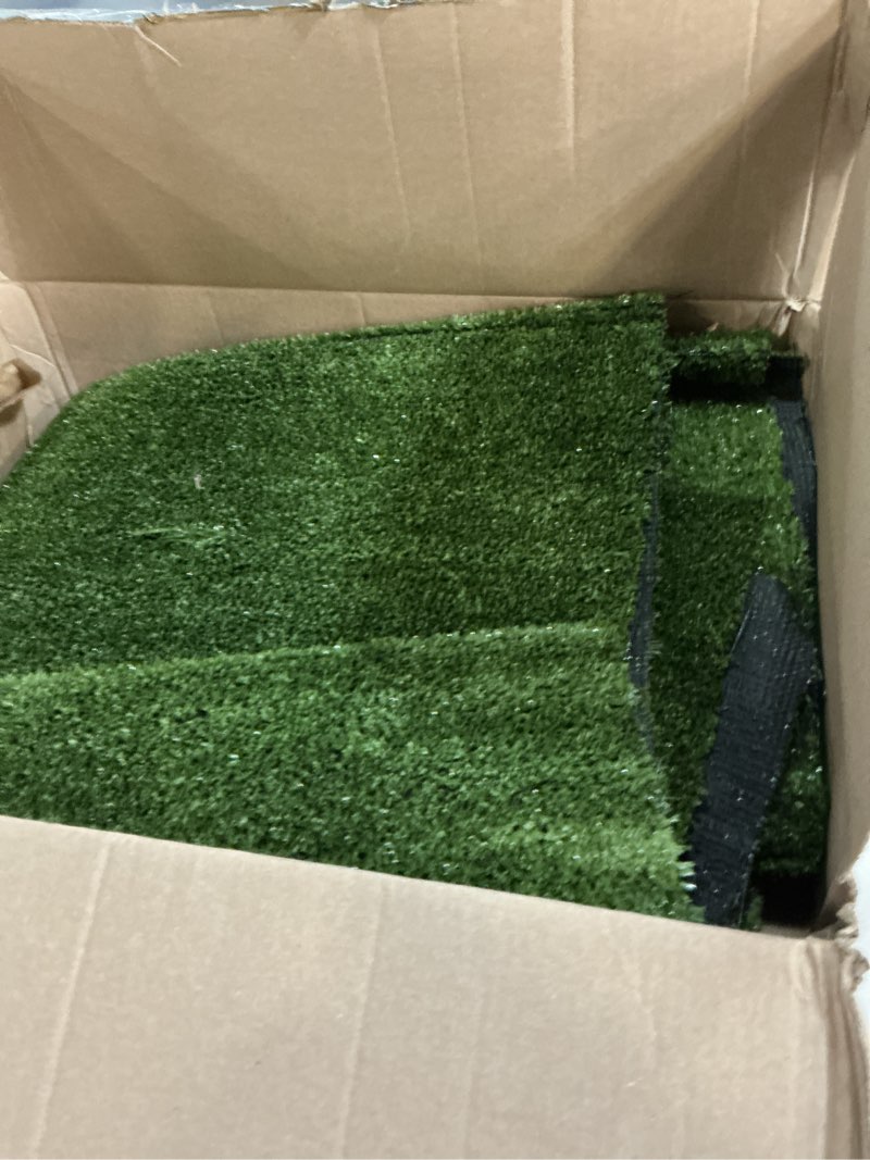 Condition photo showing Good Condition for â· petgrow â· realistic artificial grass turf -5ftx10ft(50 square ft),indoor outdoor garden lawn landscape synthetic grass mat - thick fake grass party wedding christmas rug