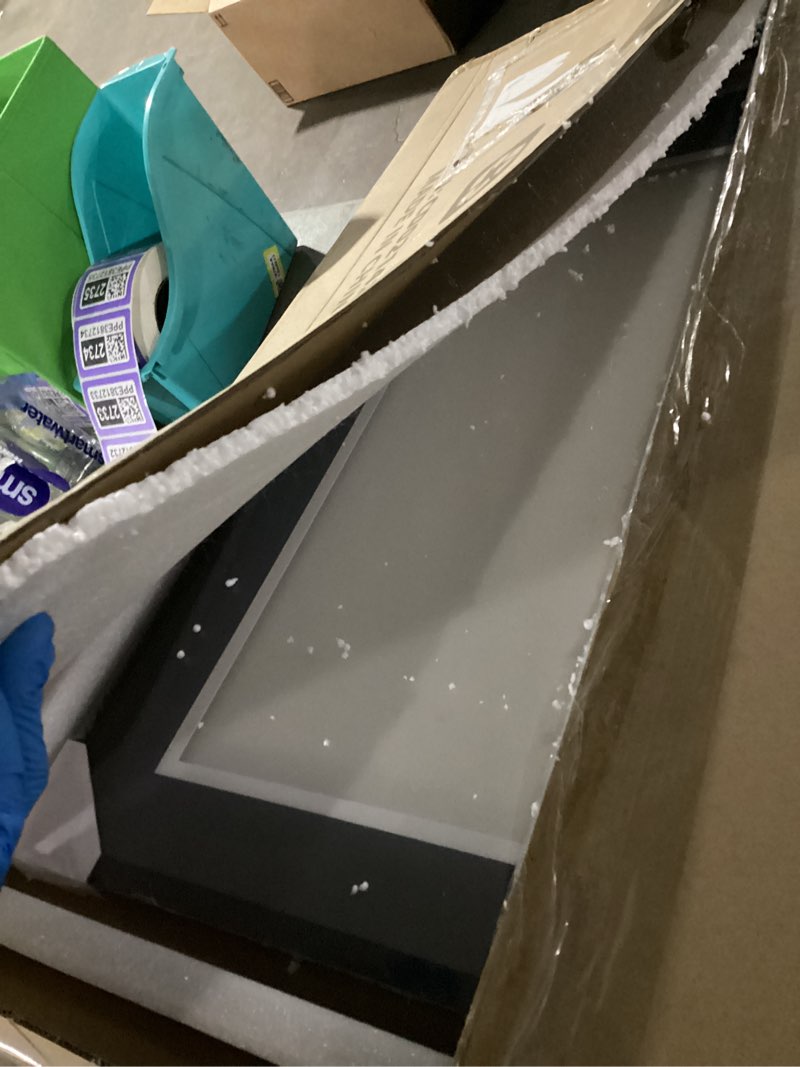 Condition photo showing New/Like New for Aluminum Jersey Frame Display Case 1 Pack, Lightweight & Durable Metal Jersey Frame with Mat, Pinboard, Shatterproof Plexiglass & Hanging Kit for Football Baseball Basketball Soccer Hockey Shirt Aluminum with Black Background-1 Pack