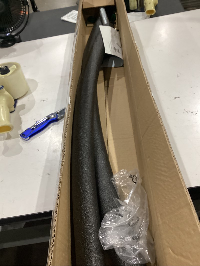 Condition photo showing As Is for 1pcs trampoline curved pole, universal trampoline replacement enclosure pole to fit 8-16ft curved pole trampoline frame, includes foam sleeve and hardware with 2 installation options