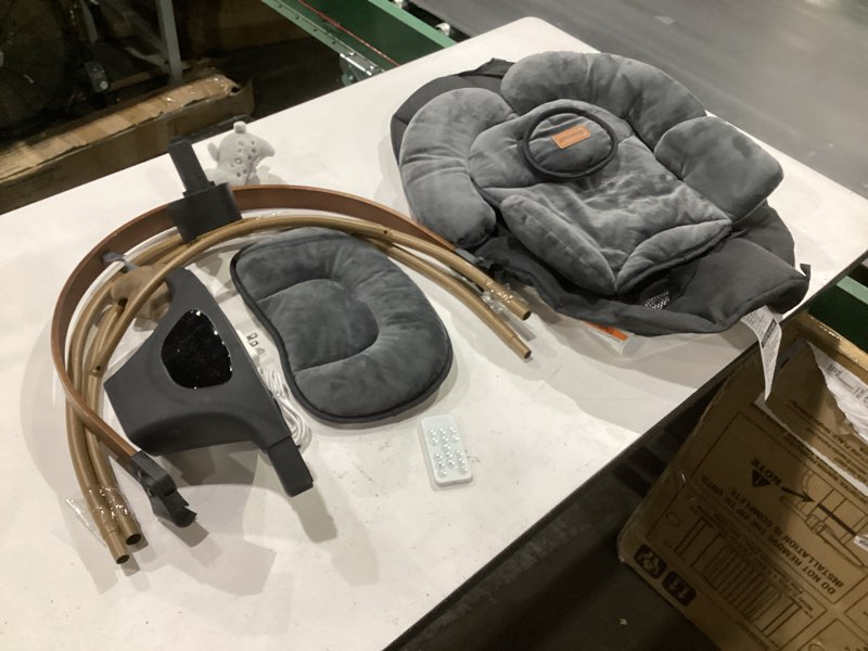 Condition photo showing Good Condition for baby swings for infants, fasonbaby infant swing with 3 seat positions | bluetooth baby swing with music speaker, 5 speeds and remote control - portable baby swing for indoor and outdoor dark gray