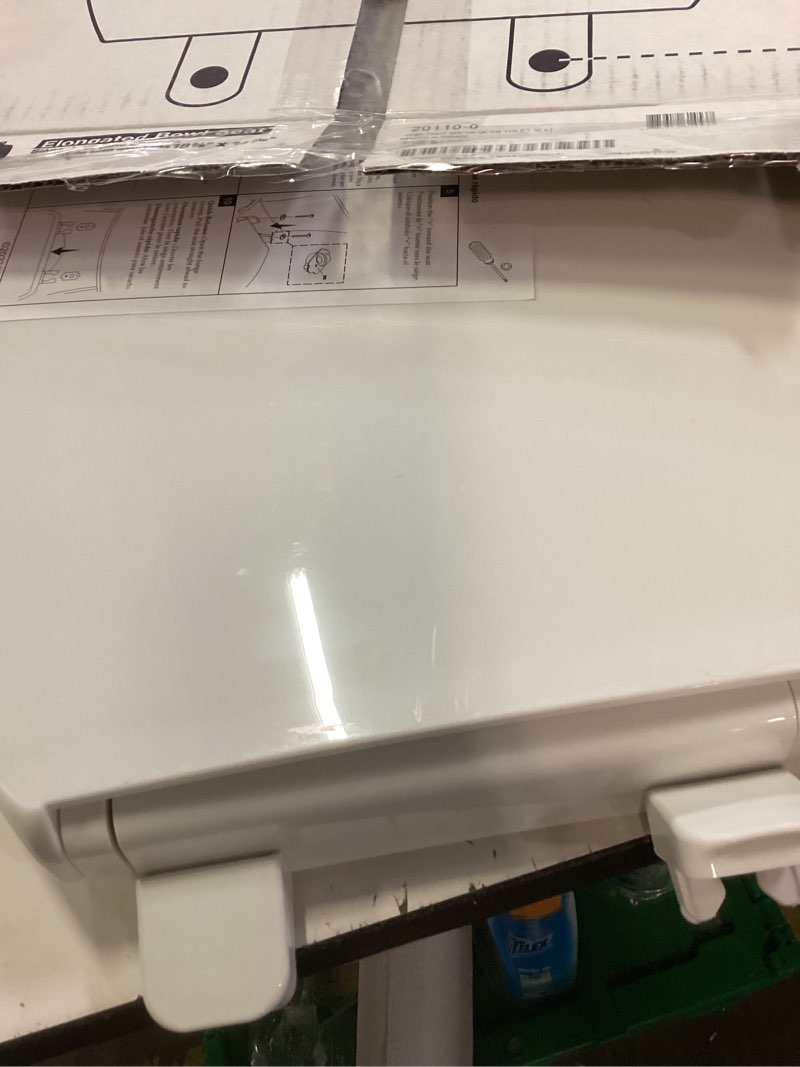 Condition photo showing Good Condition for kohler 20110-0 brevia, slow close toilet seat, elongated toilet seat, grip-tight bumpers quick-attach hardware, white white elongated quiet-close
