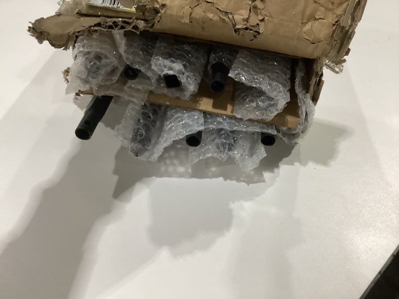 Condition photo showing New/Like New for Muzata 10Pack Wrought Iron Balusters 44'' Single Basket Stair Metal Balusters Deck Spindles Hollow Spiral Spindles Decorative Stair Parts Black WT04 Single Basket 10