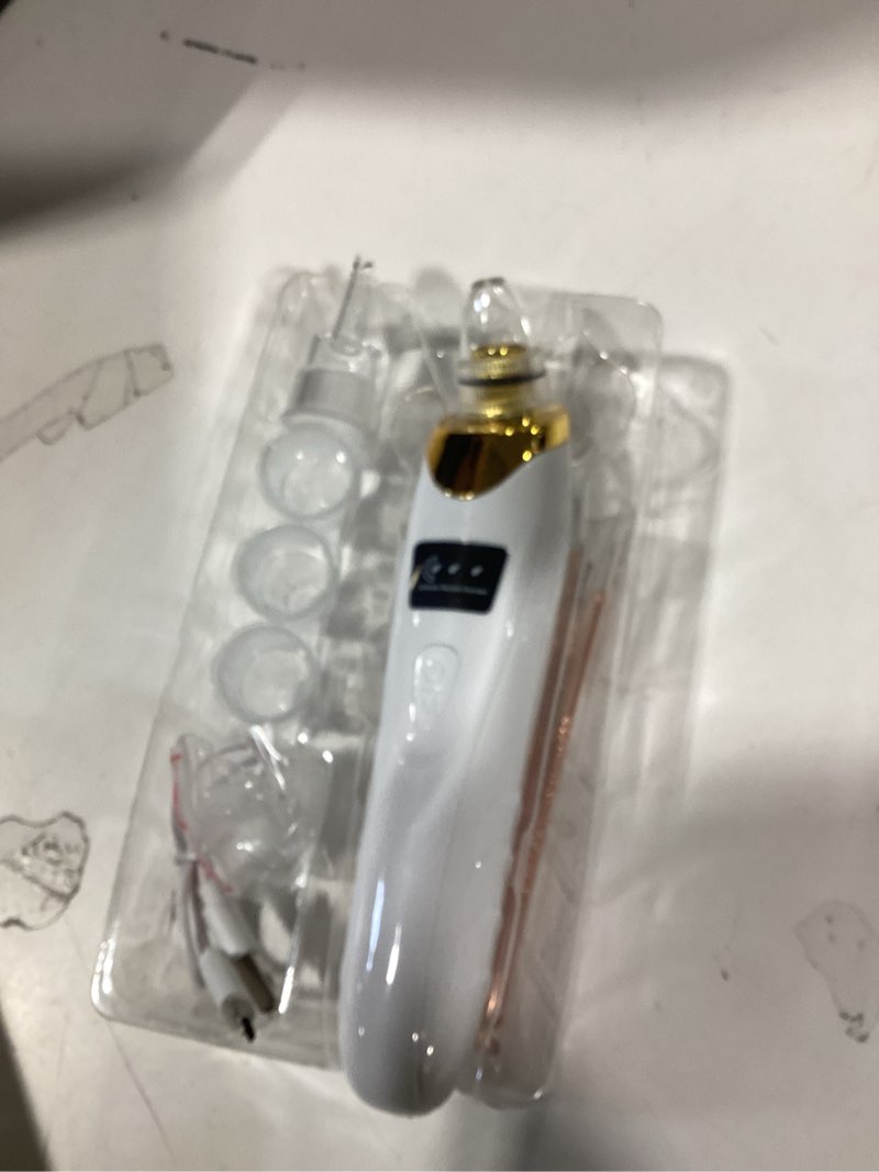 Condition photo showing Good Condition for 2025 Blackhead Remover Pore Vacuum,Facial Pore Cleaner-5 Suction Power,5 Probes,USB Rechargeable Blackhead Vacuum Kit Electric Acne Extractor Tool for Adult White